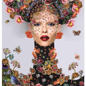Reispapier für Decoupage A3 | Sticky Reispapier Frau 16.53''X11.69'' Washi & Reispapier Frau Muster für Decoupage PR 2356