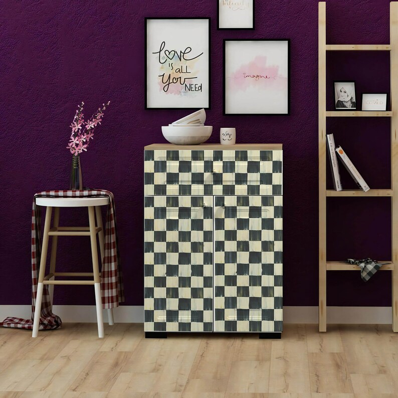 Self-Adhesive Rice Paper for Decoupage | Big Size options | Plaid Pattern | Sticky Washi Mulberry image 6