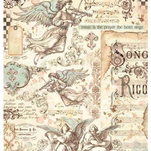 Papel de Arroz para Decoupage A3 | Sticky Reispapier Frau 16.53''X11.69'' | Patrón Mujer Papel de Arroz para Decoupage PR 2642
