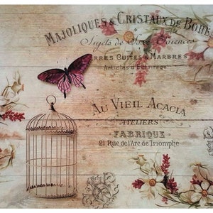Rice Paper for Decoupage A3 | Sticky Paper for Decoupage | Washi &Rice Paper Butterfly Pattern for Decoupage PK2692