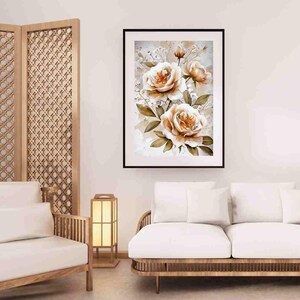 Reispapier Decoupage A3 | Klebriges Maulbeerpapier für Decoupage 16,53''X11,69'' | Blumenmuster für Decoupage PK 2077