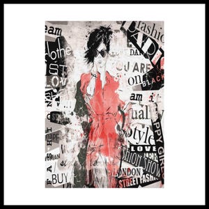 Rice Paper for Decoupage | Big Size Options | Fashion Collage Pattern | Reispapier Mulberry Washi Sheet