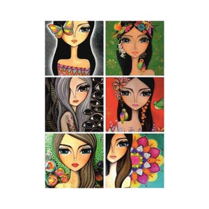 Reispapier für Decoupage  | Sticky Reispapier Frau 15.35''X11.22'' Washi & Reispapier Frau Muster für Decoupage PK 2066