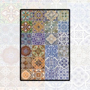 Reispapier für Decoupage | Optionen für große Größen | Marokkanisch, Mexikanisch, Talavera Fliesenmuster | Maulbeerbaum Blatt