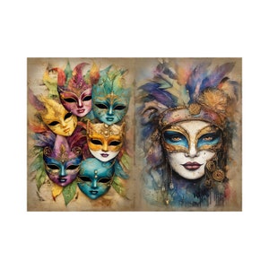 Rijstpapier voor decoupage A3 | Sticky Reispapier Frau | Decoupagepapier voor meubels | Bloemenvrouw patroon rijstpapier voor decoupage MG2