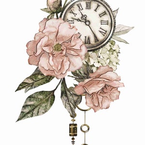 Reispapier Decoupage A3 | Klebriges Maulbeerpapier für Decoupage 16,53''X11,69'' | Blumenmuster für Decoupage PK 2378