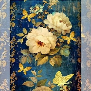 Rice Decoupage Papier mit großen Optionen, hochwertiges klebriges Reispapier, perfekt zum Basteln und Wohndekor, einzigartiges Geschenk für Kunstliebhaber 16011
