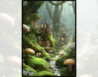 Rice Paper for Decoupage | Big Size Options | Enchanted Forest | Mulberry Washi Sheet