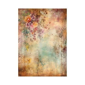 Decoupagepapier rijst | Opties voor groot formaat, hoogwaardig kleefrijstpapier, perfect voor knutselen en huisdecoratie, bloemmotief VINFON8