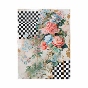 Rijstpapier voor decoupage grote formaten | Moerbeipapier voor decoupage | Bloemenpatroon voor decoupage