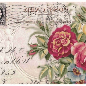 Reispapier Decoupage A3 | Klebriges Maulbeerpapier für Decoupage 16,53''X11,69'' | Blumenmuster für Decoupage PR 2165