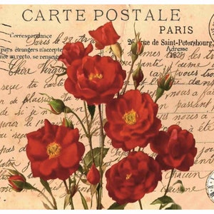 Reispapier Decoupage A3 | Klebriges Maulbeerpapier für Decoupage 16,53''X11,69'' | Blumenmuster für Decoupage PK 2236