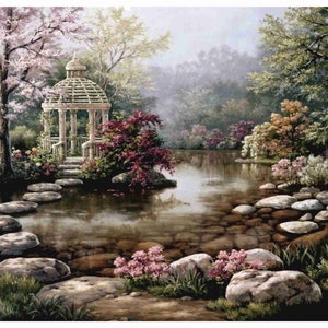 Decoupage Papier für Möbel | Reispapier für Decoupage A3 Größe | Sticky Washi & Reis für Decoupage | Landspace Muster für Decoupage PK2059