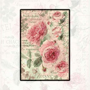 Rice Paper Decoupage | Big Size Options | Upcycle Furniture Floral Pattern | Self-Adhesive Mulberry Sheet