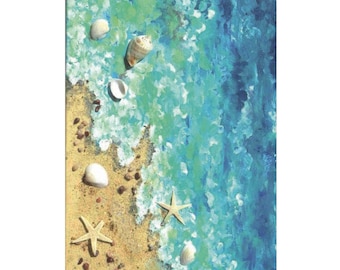 Marine Rice Paper for Decoupage | Self Adhesive Washi Mulberry, Beach Theme | Big Size Options
