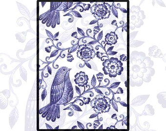 Carta di Riso Decoupage A3 | Carta di gelso appiccicosa per decoupage 16.53''X11.69'' | Motivo floreale per decoupage PR 2503