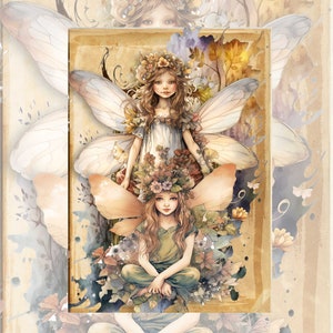 Rice Decoupage Paper A3 Size, High-Quality Sticky Rice Paper, Perfect for Crafting and Home Decor, Fairy Pattern FAIRY20