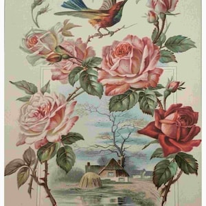 Reispapier Decoupage A3 | Klebriges Maulbeerpapier für Decoupage 16,53''X11,69'' | Blumenmuster für Decoupage PR 2673