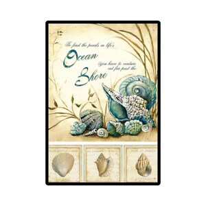 Decoupage Transfer | Självhäftande mellanläggstyg med snäckskalskonstverk