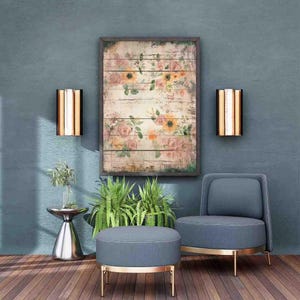 Reispapier Decoupage A3 | Klebriges Maulbeerpapier für Decoupage 16,53''X11,69'' | Blumenmuster für Decoupage PK 2077