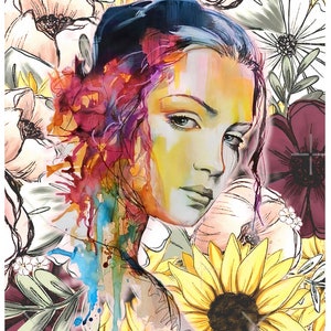 Carta di Riso per Decoupage A3 | Sticky Reispapier Frau 16.53''X11.69'' | Carta di Riso Fantasia Donna per Decoupage BTC4