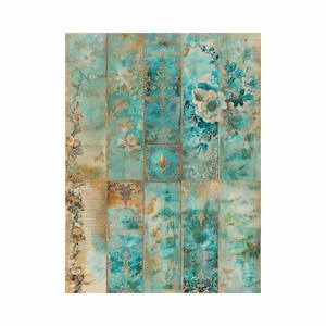 Reispapier für Decoupage – Große Größen verfügbar | Maulbeerpapier für Decoupage | Blumenmuster für Decoupage