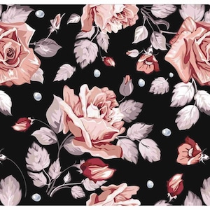 Reispapier Decoupage A3 | Klebriges Maulbeerpapier für Decoupage 16,53''X11,69'' | Blumenmuster für Decoupage PR 2335