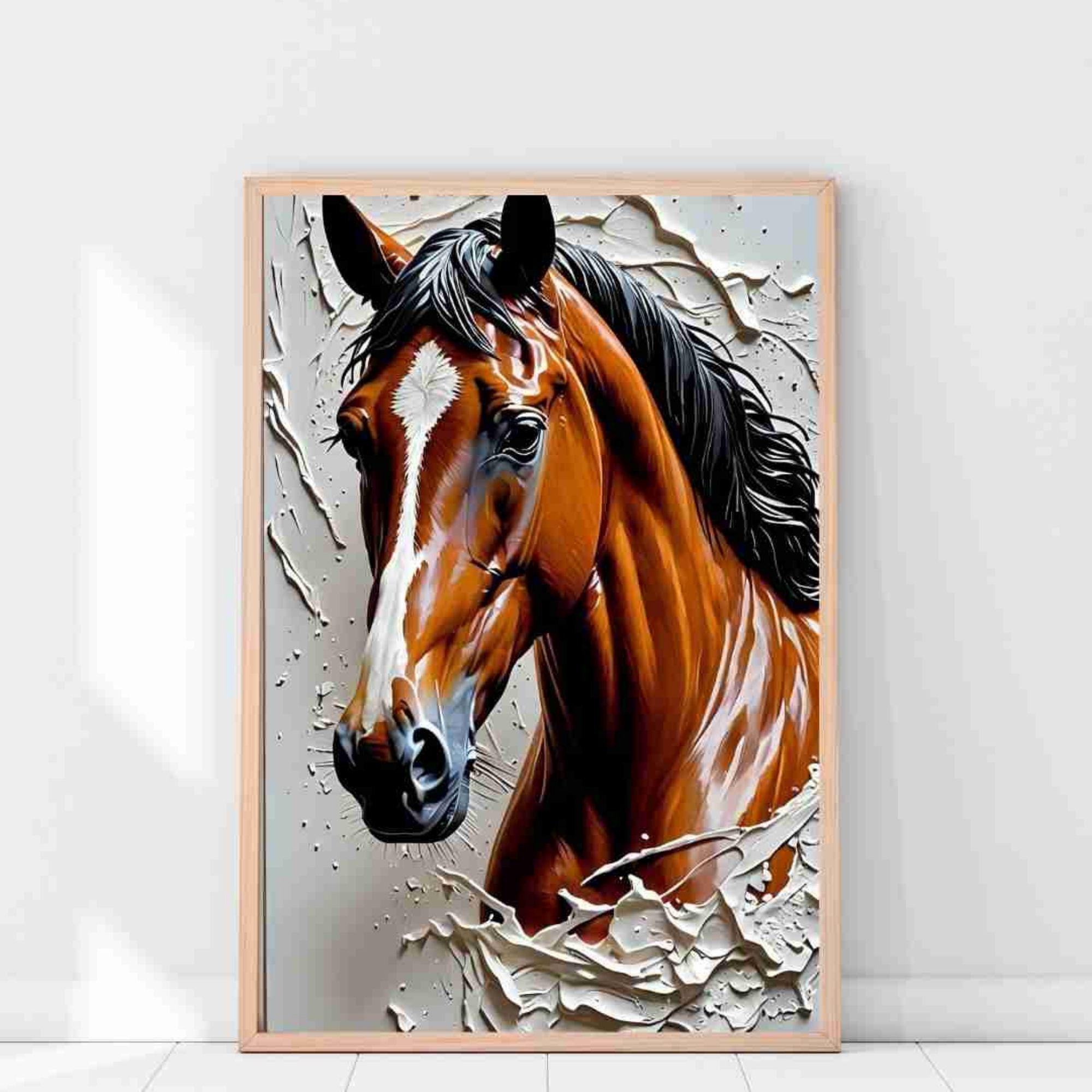 Rice Paper Decoupage | Big Size Options | Brown Horse Portrait 