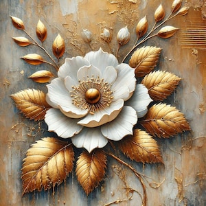 Découpage papier de riz A3 | Papier de mûrier collant pour découpage 16,53''X11,69'' | Motif floral pour le découpage PK 2077