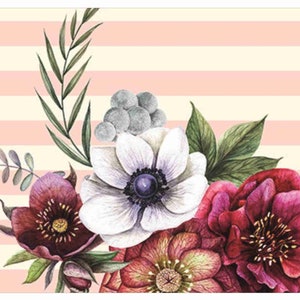 Reispapier Decoupage A3 | Klebriges Maulbeerpapier für Decoupage 16,53''X11,69'' | Blumenmuster für Decoupage PR 2277