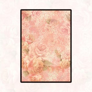 Rice Paper for Decoupage | Big Size Options | Upcycle Furniture | French Roses Mulberry Washi Sheet