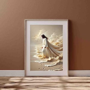 Rice Paper for Decoupage Big Size Options | Canvas for Jesus Prays | Decoupage Paper for Washi & Rice Paper | Jesus Portrait Pattern ISA01