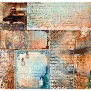 Decoupagepapier voor meubels | Rijstpapier voor decoupage A3-formaat | Washi-papier van kleefrijstpapier voor decoupage PR 2616
