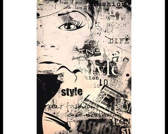 Carta di Riso per Decoupage A3 | Sticky Reispapier Frau 16.53''X11.69'' | Carta di Riso Fantasia Donna per Decoupage PR 2108