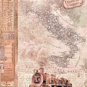 Decoupage Papier für Möbel | Reispapier für Decoupage A3 Größe | Sticky Washi & Reis für Decoupage | Landspace Pattern für die Decoupagehülle PR2635