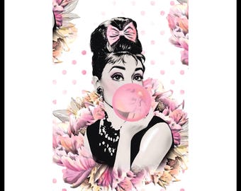Rice Paper for Decoupage | Big Size Options | Pop Art Female Portrait | Canvas Alternative