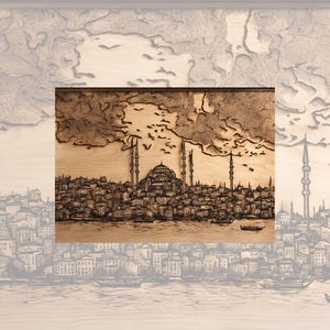 Decoupagepapier voor meubels: groot formaat opties | Rijstpapier voor decoupage | Houtgestookt patroon voor decoupage | Patroon Istanbul bekijken WB19