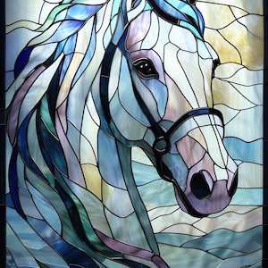 Decoupage Papier für Möbel Große Größenoptionen | Glasmalerei-Kunst-Muster | Reispapier für Decoupage | Pferdemuster Decoupage | VTR14