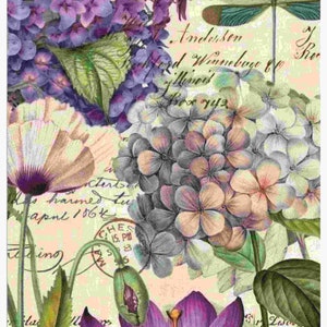 Reispapier Decoupage A3 | Klebriges Maulbeerpapier für Decoupage 16,53''X11,69'' | Blumenmuster für Decoupage PR 2524
