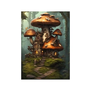 Rijstpapier voor decoupage, groot formaat opties | Patroon kleverige paddo's Washi en rijstpapier Fairy Wood nimfpatroon voor decoupage YPOP28