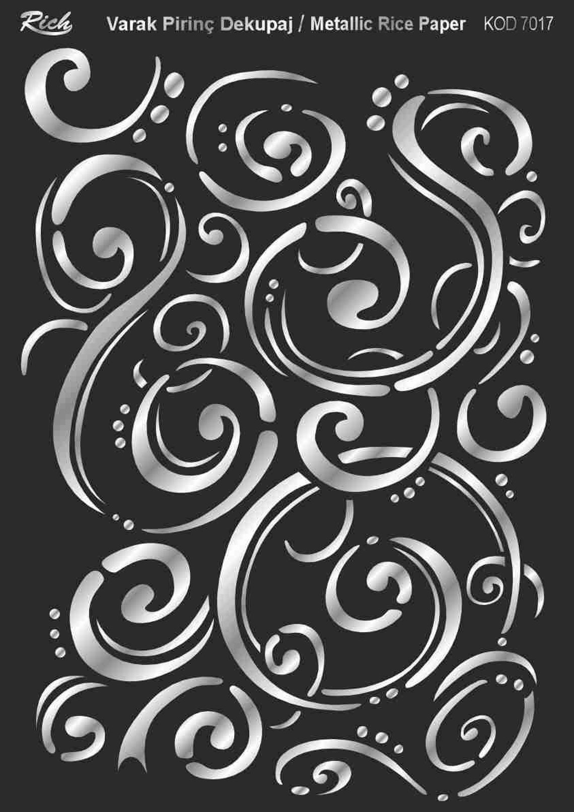 Rice Paper for Decoupage A3 Silver Leaf Mulberry Paper for Etsy