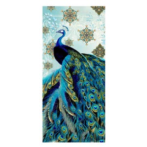 Decoupagepapier voor meubels: groot formaat opties | Rijstpapier voor decoupage | Grote kleverige pauwpatroon decoupage washi-rijstpapier MET40-1
