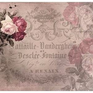 Reispapier Decoupage A3 | Klebriges Maulbeerpapier für Decoupage 16,53''X11,69'' | Blumenmuster für Decoupage PR 2611