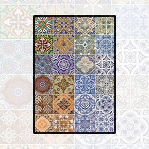 Rice Paper for Decoupage | Talavera and Moroccan Tile Patterns, A3 Sheets
