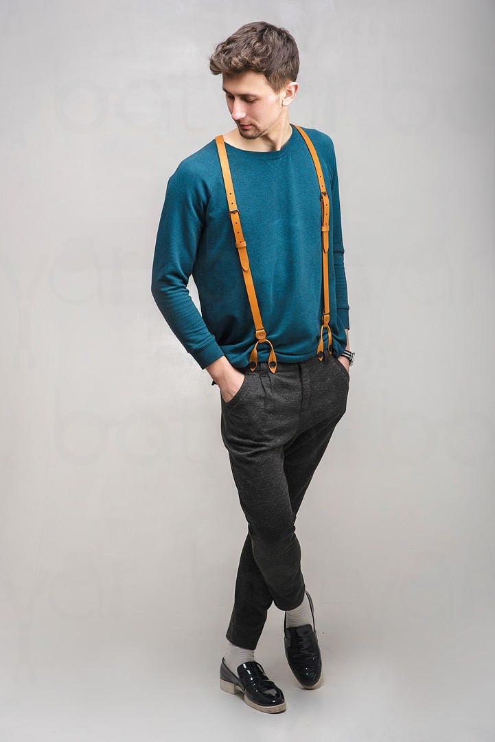 Leder Hosentrager Jameson Hosentrager Retro Etsy