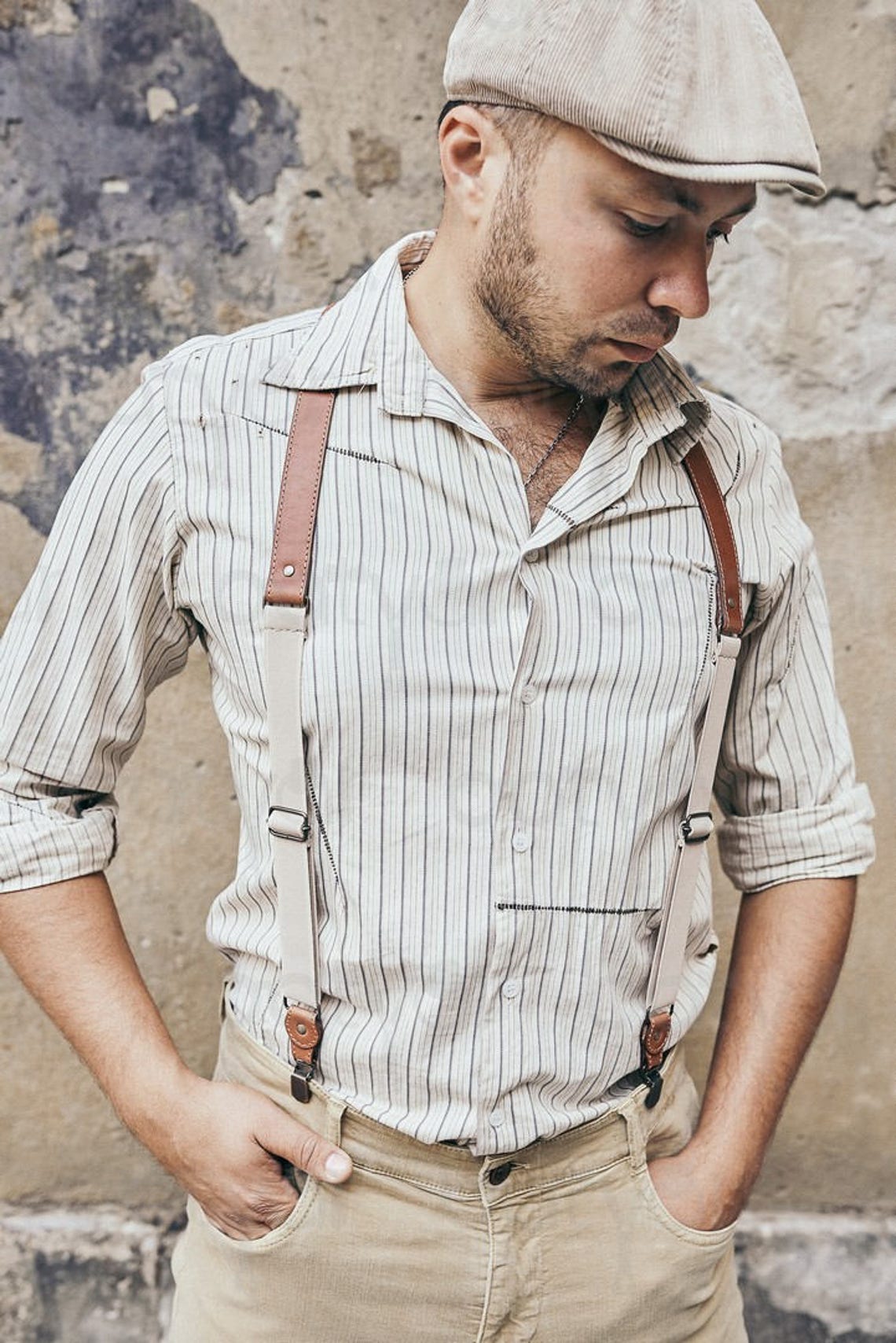 Leather suspenders IRISH FURY 1920х Leather Etsy