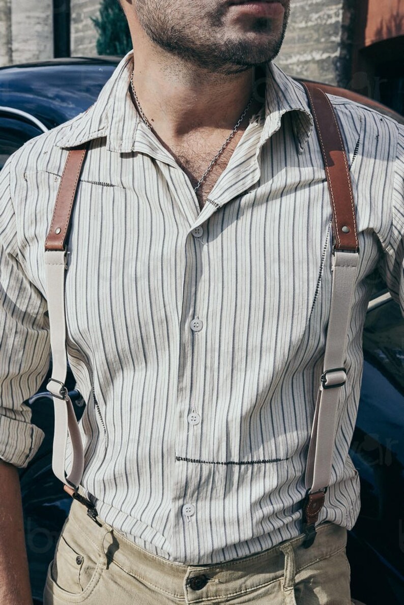 Leather Suspenders IRISH FURY 1920х Leather Etsy