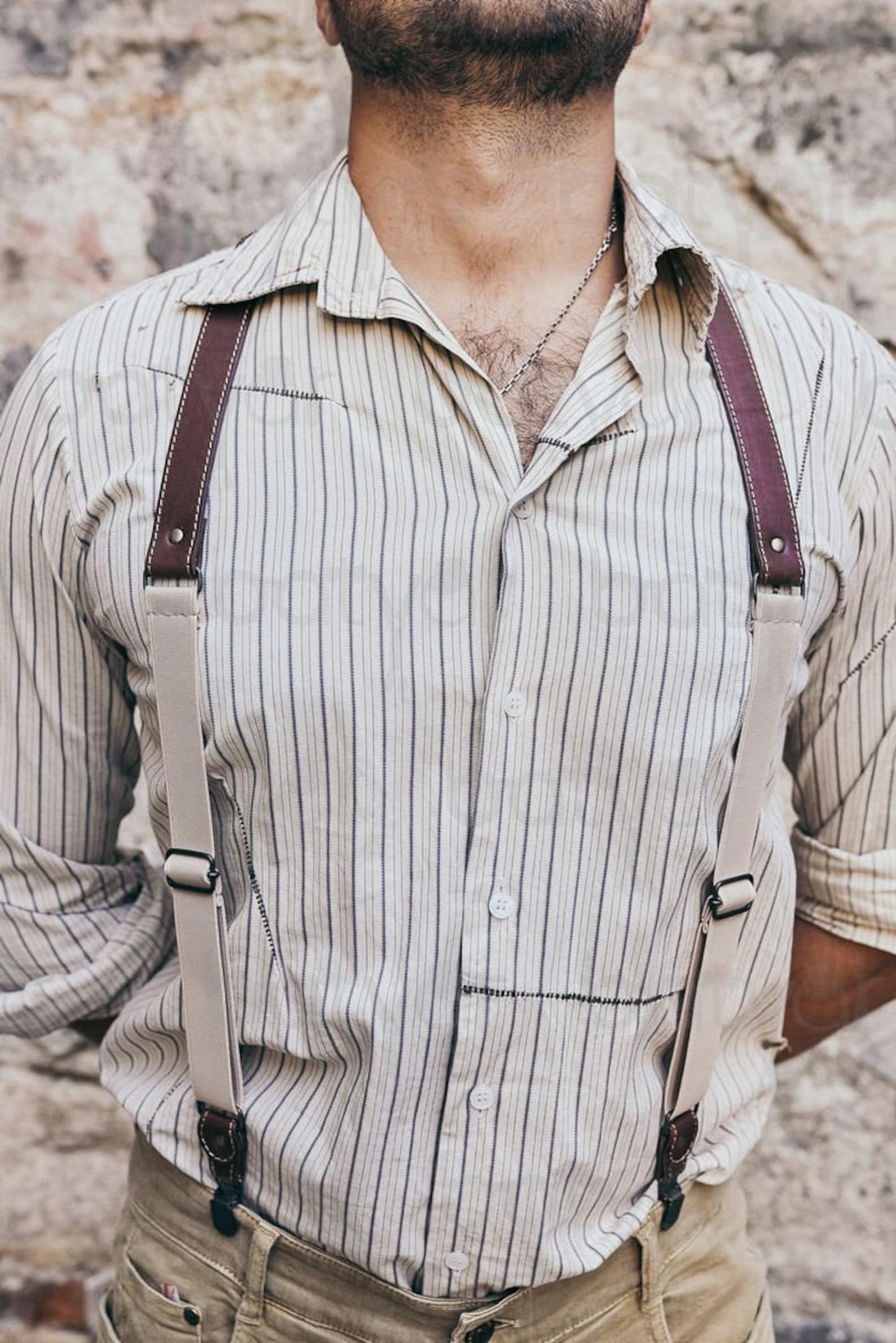 Leather suspenders IRISH FURY NEW Leather Etsy