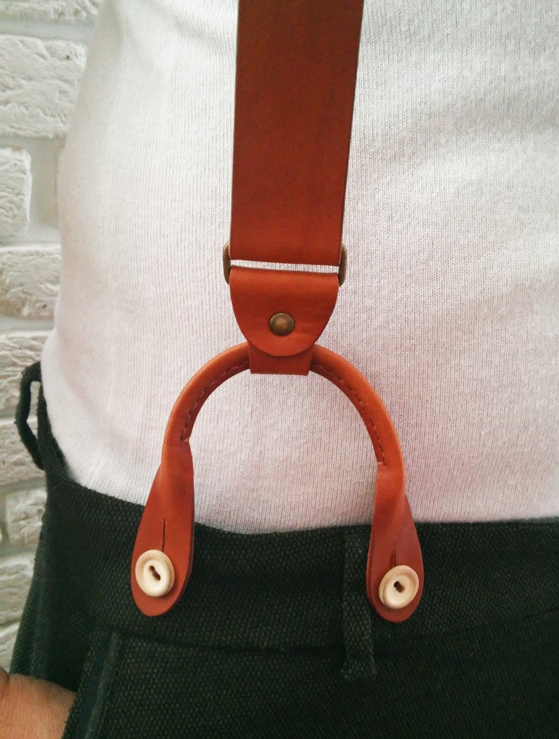Leather suspenders IRISH FURY VINTAGE Leather Etsy