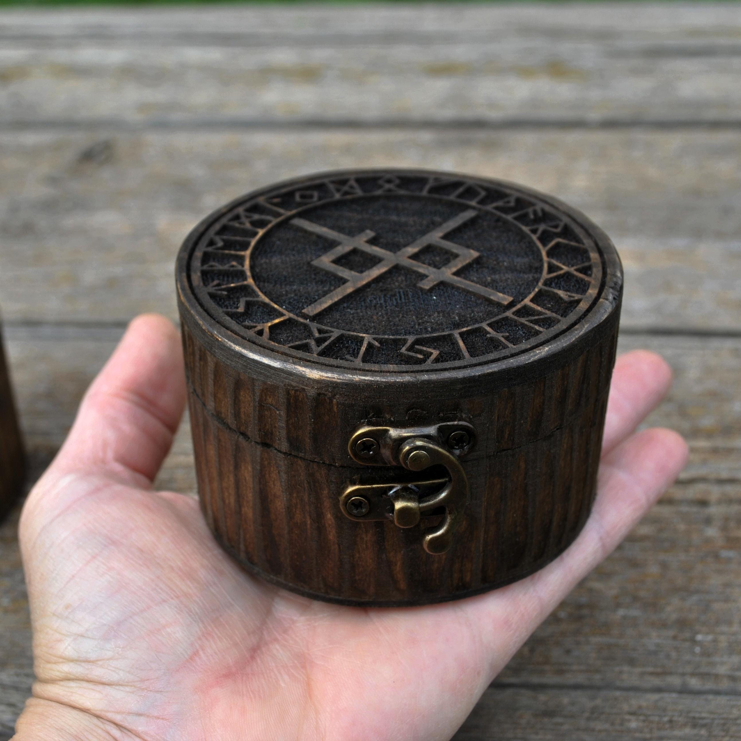 Viking Box Rune of Eternal Love and Tree of Life · Wooden Jewelry Box ...